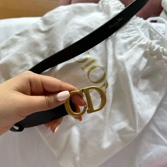 Dior | Accessories | Christian Dior Saddle Belt In Black Size 75 